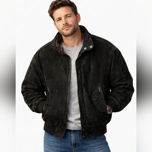 Members‎ Only  Fleece Lined  Leather bomber 46